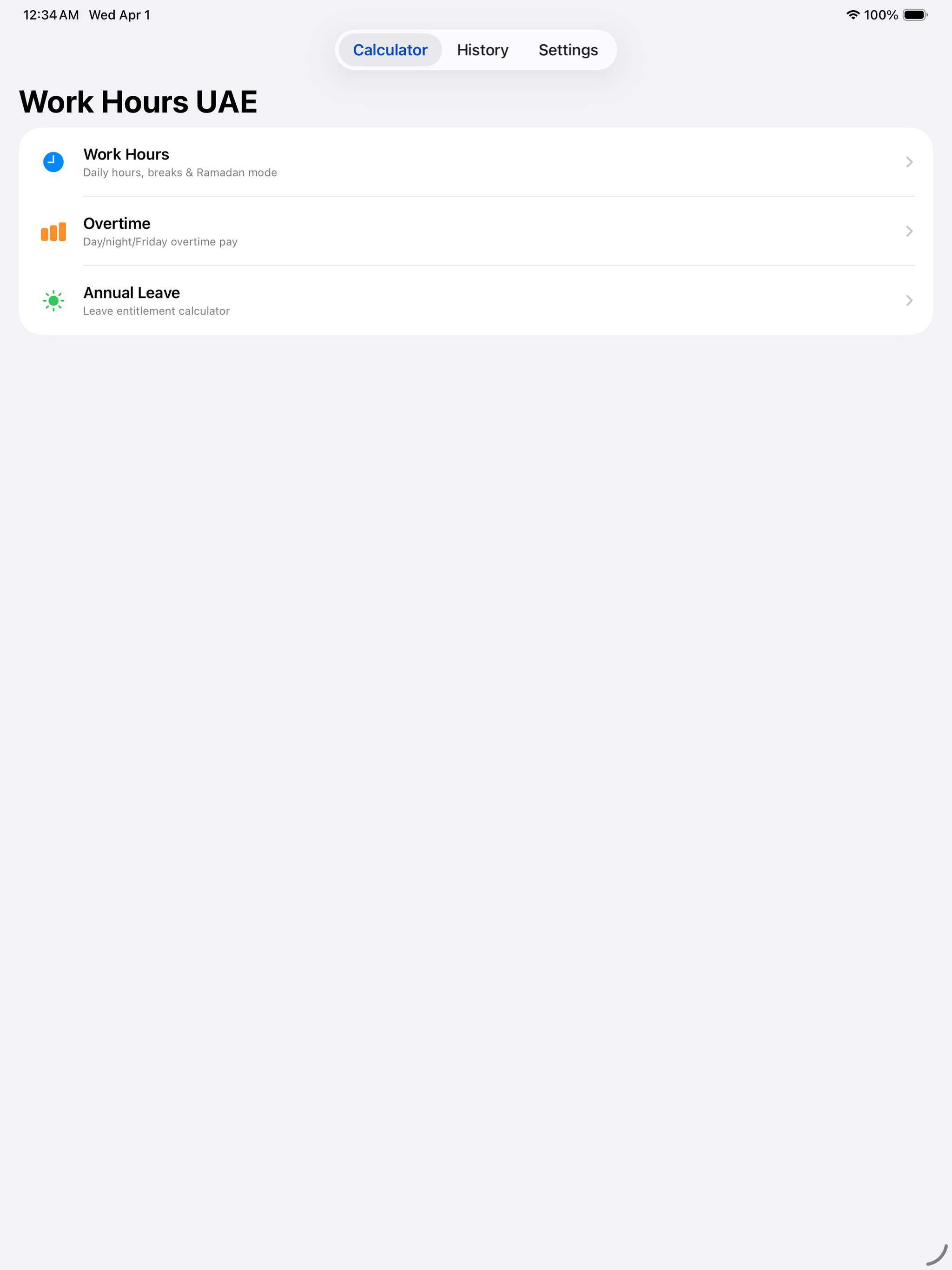 Work Hours Calculator UAE