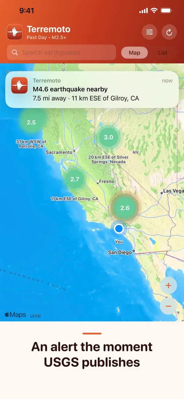 Screenshot #1 pour Terremoto - Earthquake