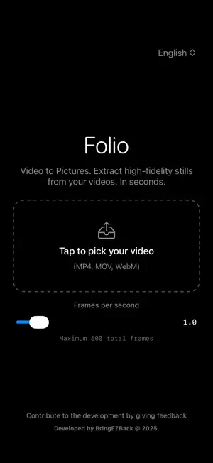 Folio: vid2pix screenshot 1