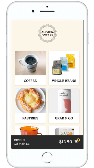 Olympia Coffee App Screenshot