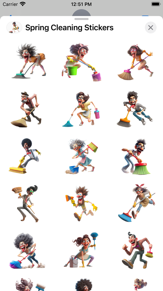 #1. Spring Cleaning Stickers (iOS) Podle: Paul Scott