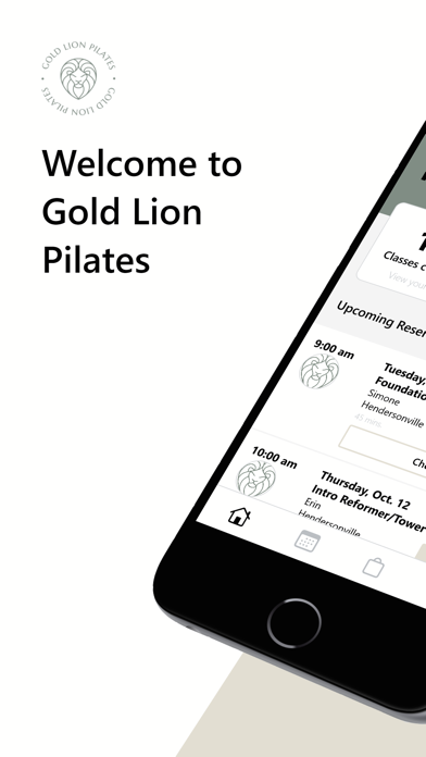 Gold Lion Pilates iPhone screenshot 1 - Health & Fitness app