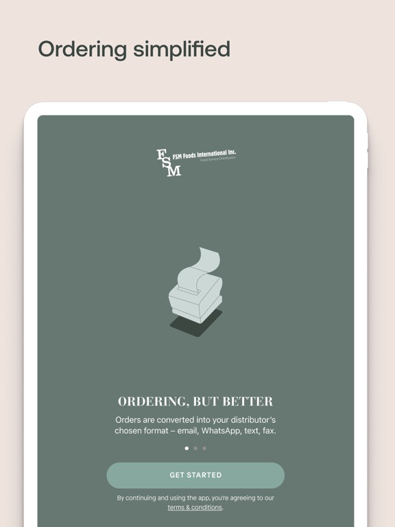 FSM Foods iPad screenshot 1 - Business app