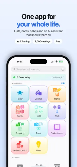 Life Lists Organizer: All-in-1 screenshot 1