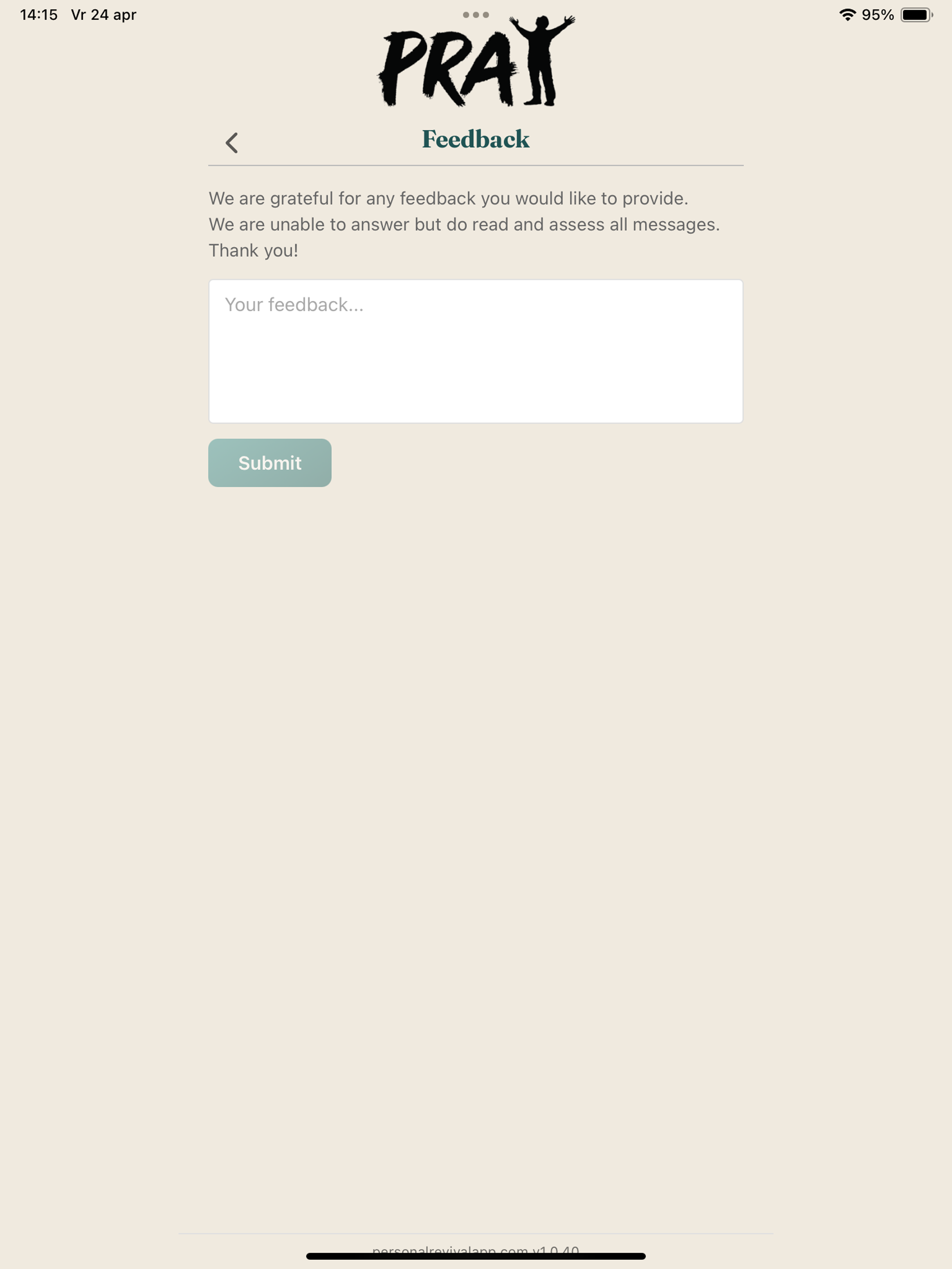 Personal Revival App