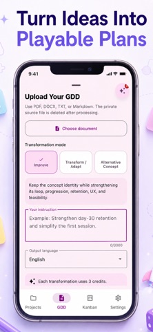 Lordly AI Game Design Creator iPhone screenshot