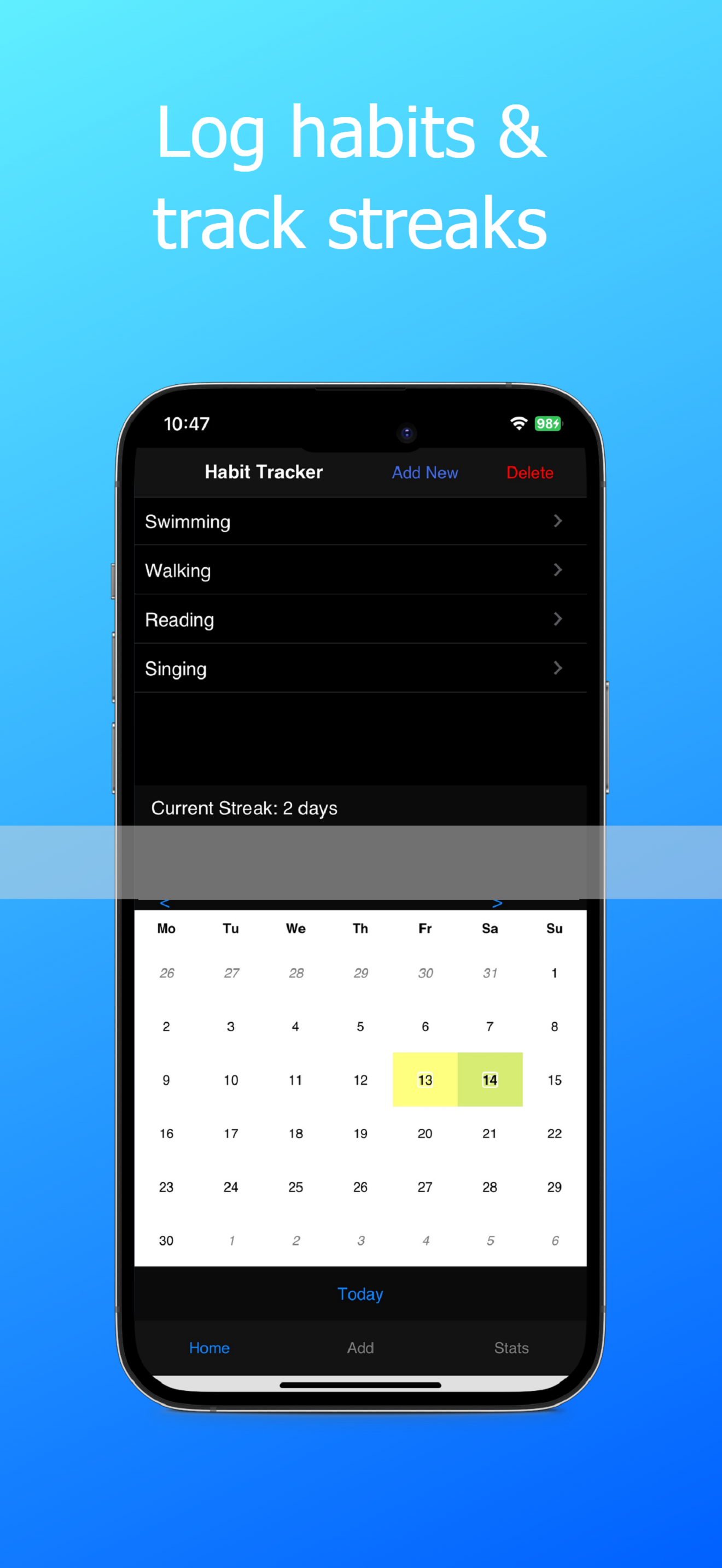 Habit Tracker: Streak Builder