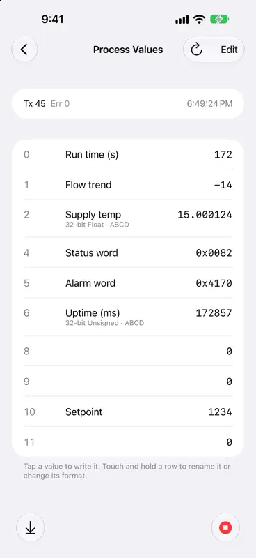 iModbus-TCP screenshot 1 of 4