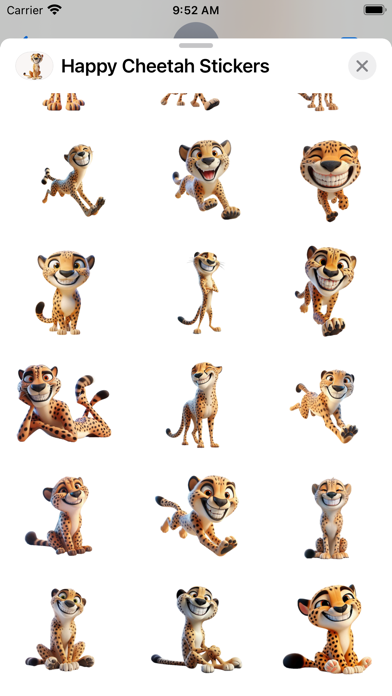 Screenshot 2 of Happy Cheetah Stickers App