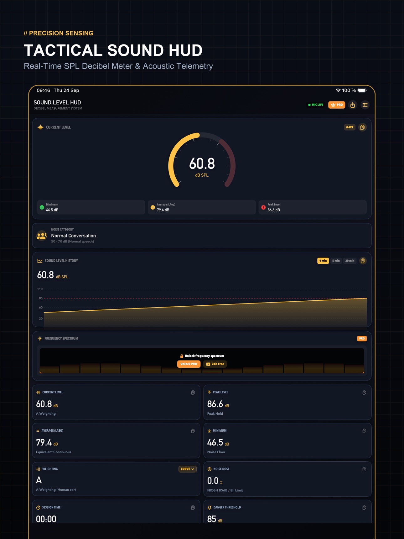 Screenshot 9 of Sound HUD - Decibel Meter