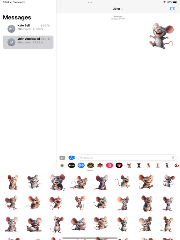 Screenshot #4 pour Happy Mouse Stickers