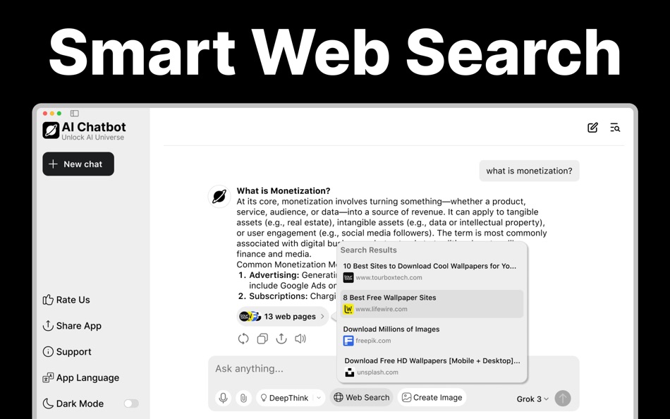 #8. G.AI: Ask AI Chatbot Assistant (macOS) 게시자: Muhammad Usama Amin