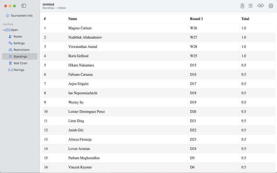 #4. Chess Pairings (macOS) 由: Michael Shapiro