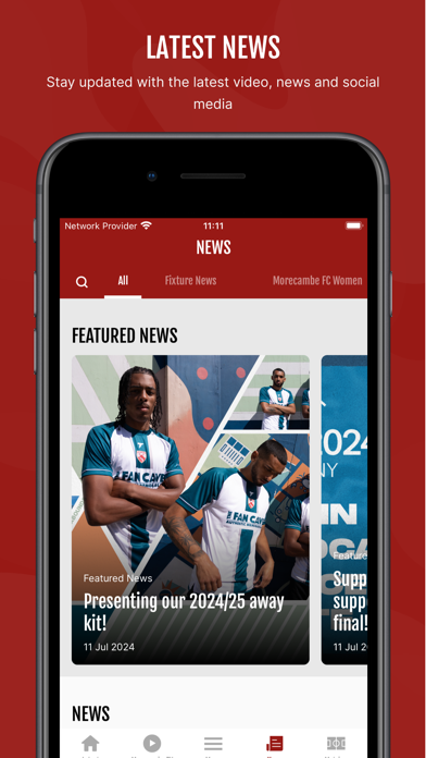 Morecambe FC Official App Screenshot