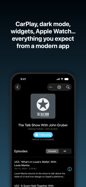Overcast Podcast App Screenshot