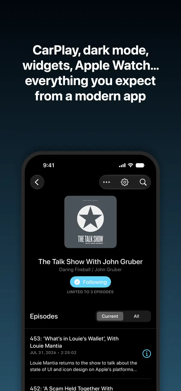 Overcast iPhone App Screenshot 6 – Nachrichten