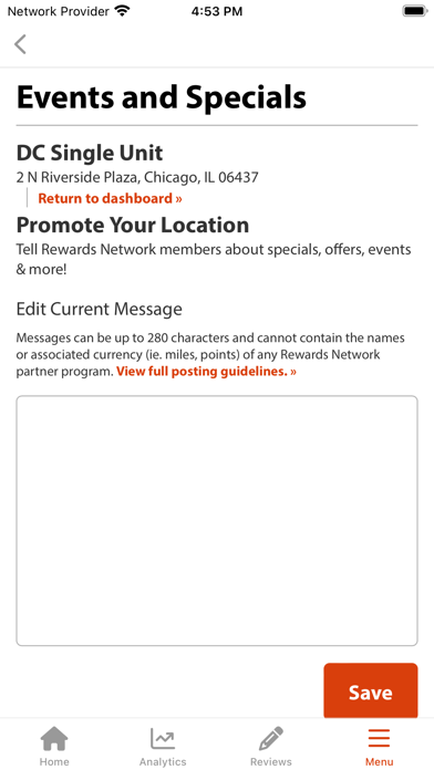 Rewards Network App Screenshot