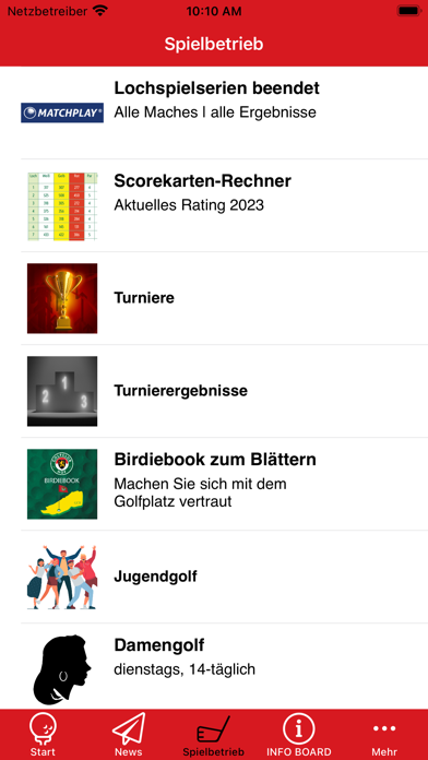 GOLFCLUB HOF e.V. Screenshot