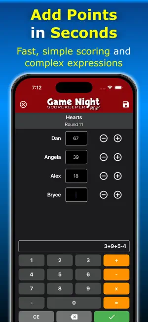 Game Night Scorekeeper screenshot 2