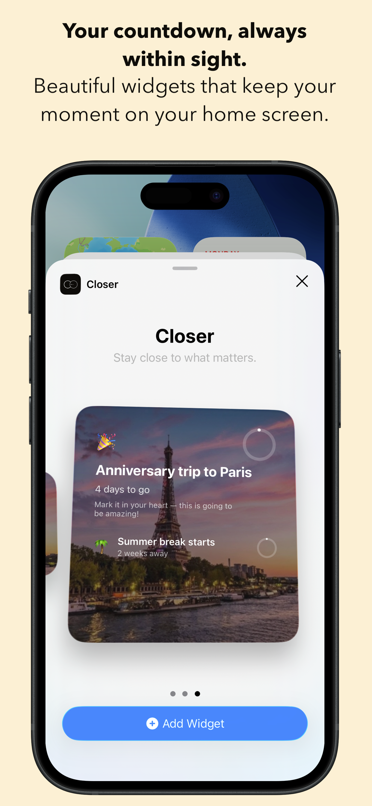 Closer: Countdown Widget screenshot 5