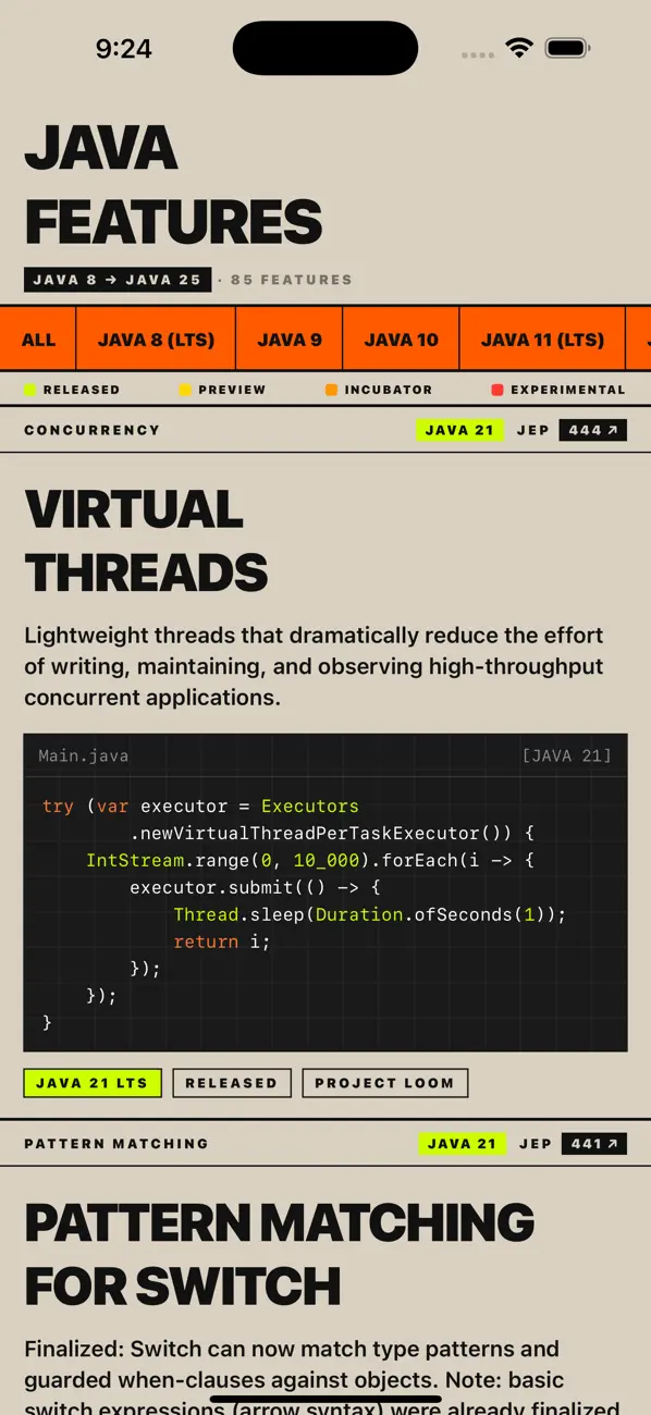 #1. Java Features (iOS) Által: YIFENG JIA