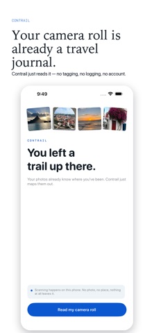 Contrail: Your Travel Map app screenshot