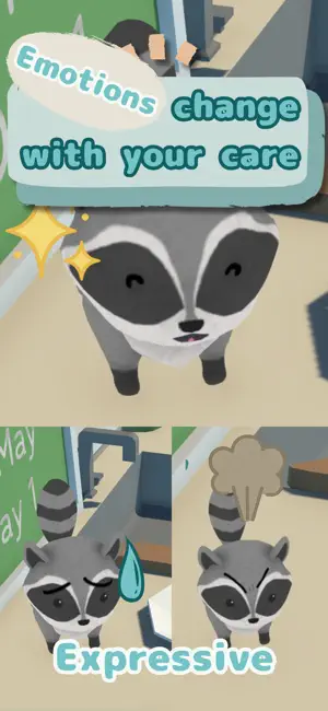 Chibi Raccoon -Cute Pet Game- screenshot 4