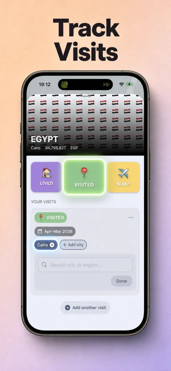 Screenshot #2 pour World Map: Visited Countries