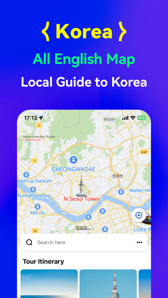 #1. Korea Map - Travel Guide (iOS) 由: 嘉健 冯