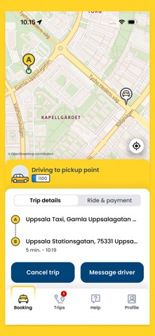 Uppsala Taxi 100 000 app screenshot 3