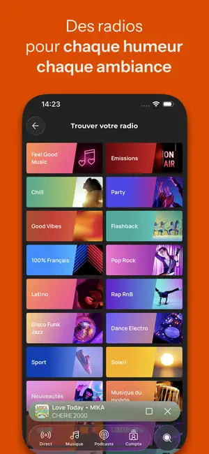 Chérie FM : Radios & Podcasts iPhone screenshot 5