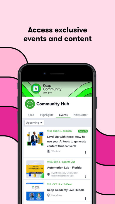 Keap Community screenshot