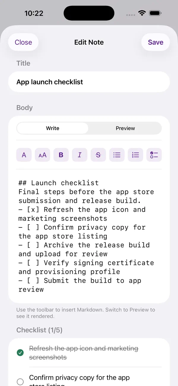 Screenshot #3 pour Grape Notes Pro