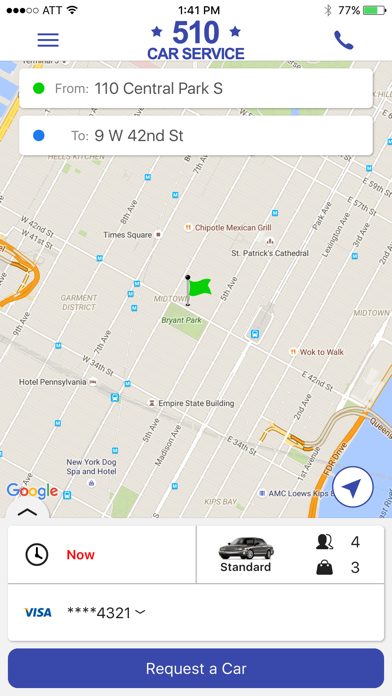 510 Car Service Screenshot