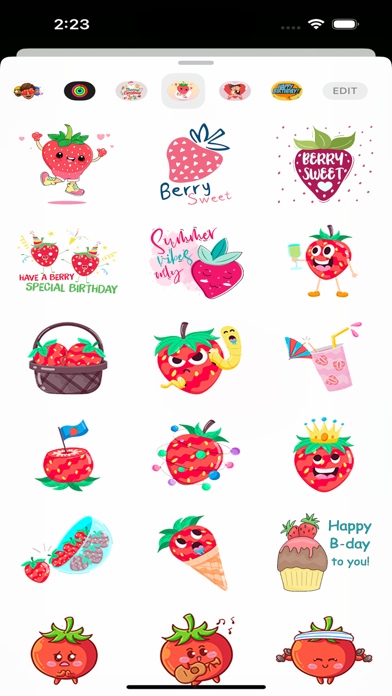 Screenshot #1 pour StrawBerry Stickers Pack