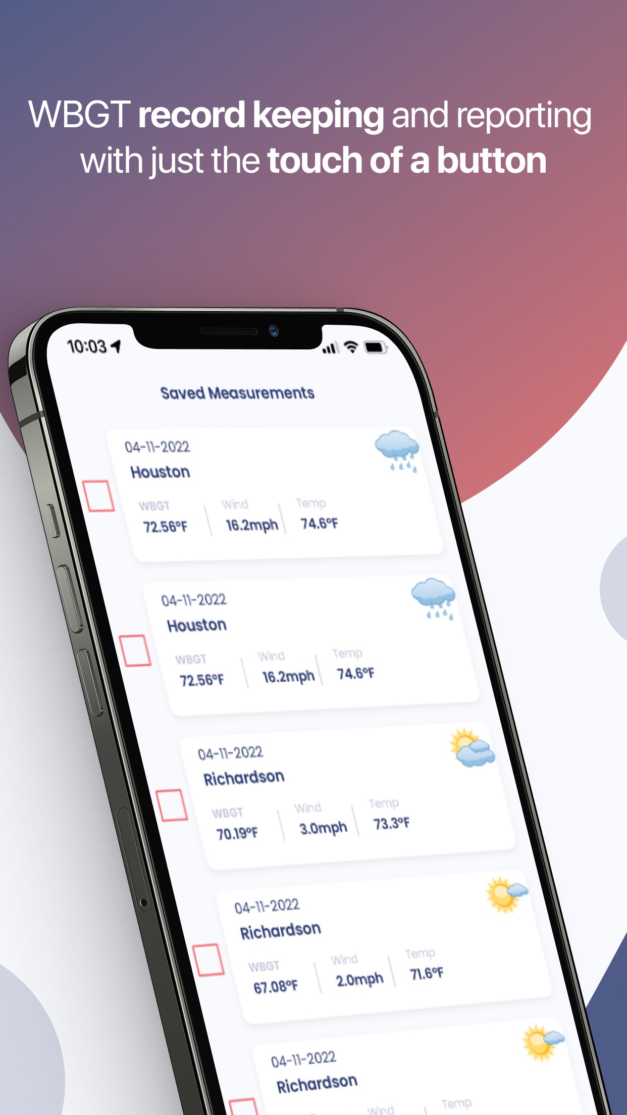 Zelus WBGT screenshot 3
