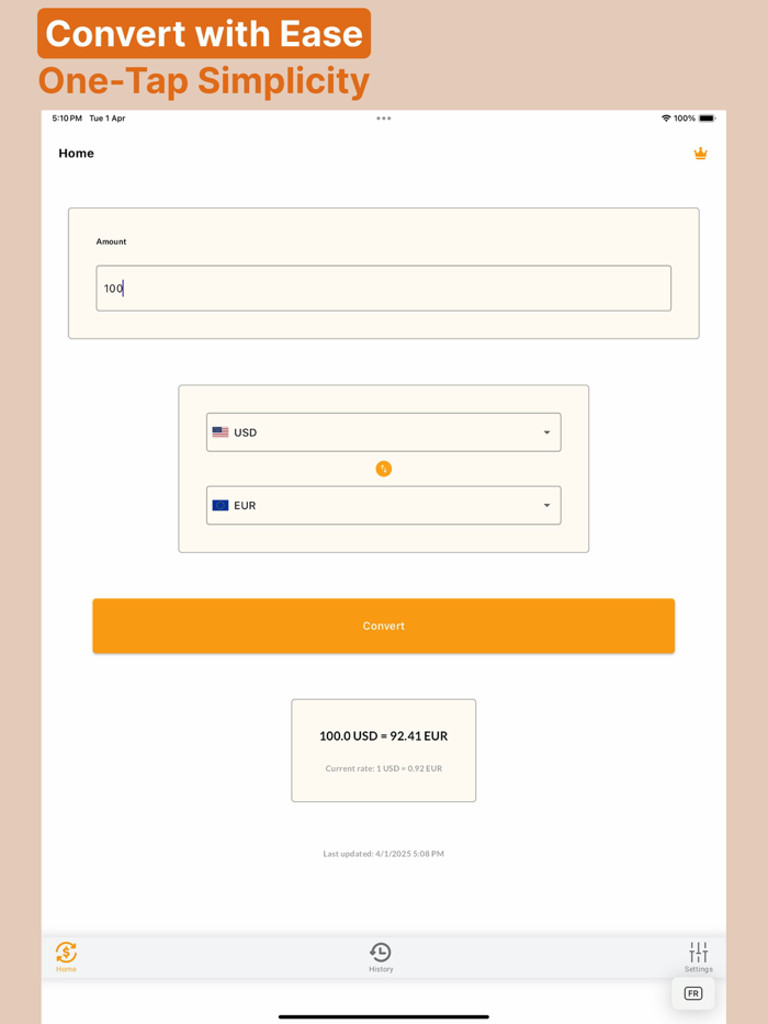 FlipRate simple money convert