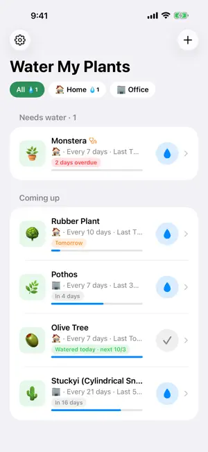 Water My Plants: Reminders screenshot 1