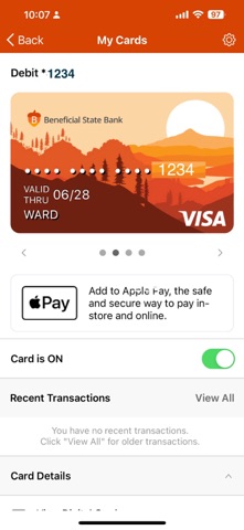 Beneficial State Bank Mobile iPhone screenshot