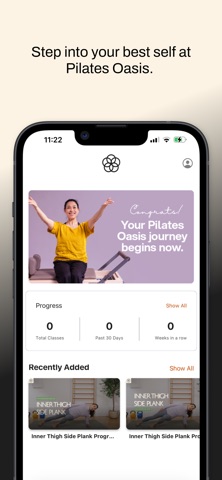 Pilates Oasis Studio iPhone screenshot