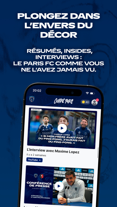 Paris FC iPhone screenshot 4 - Sports app