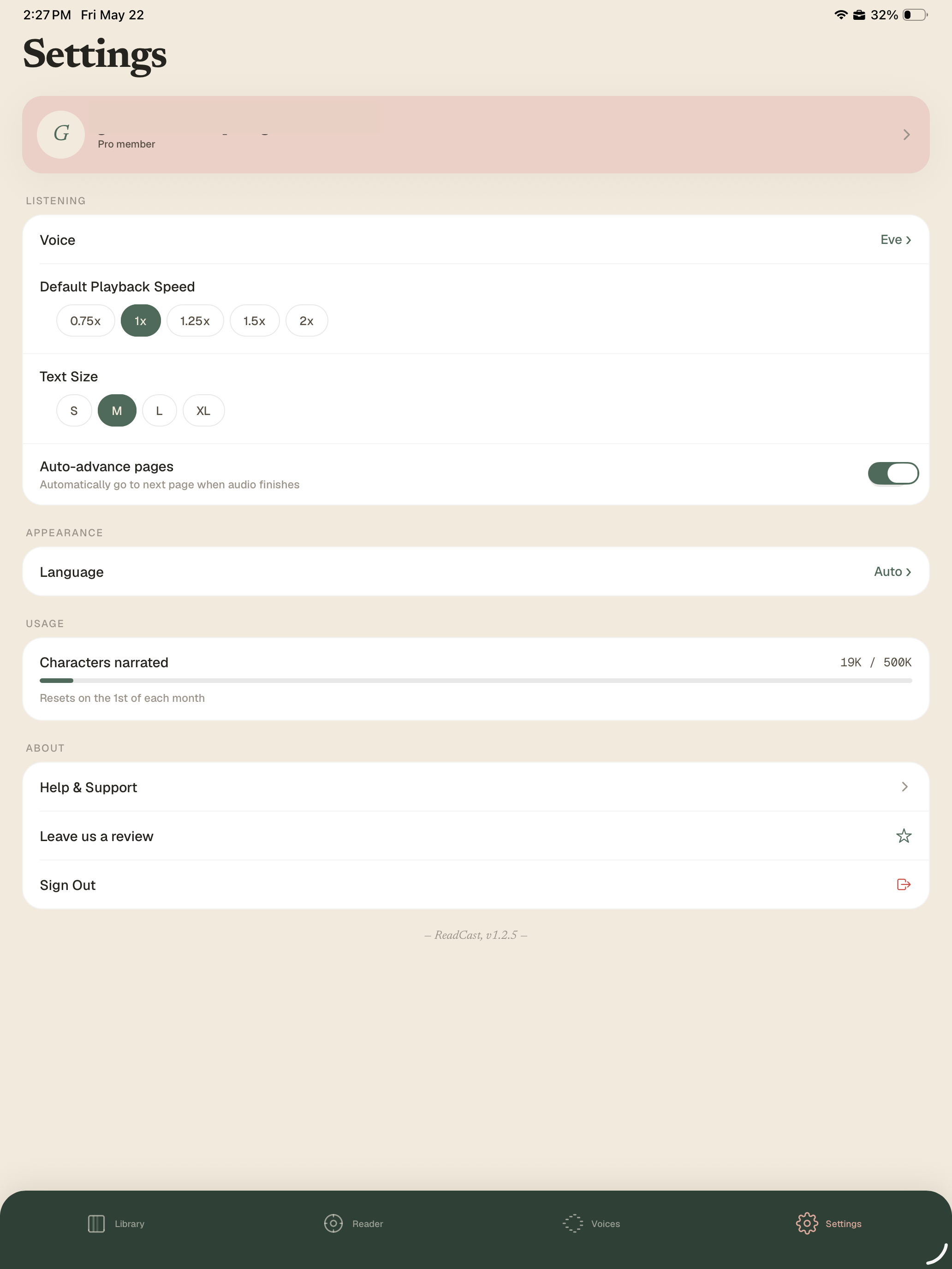 ReadCast : Audio Reader
