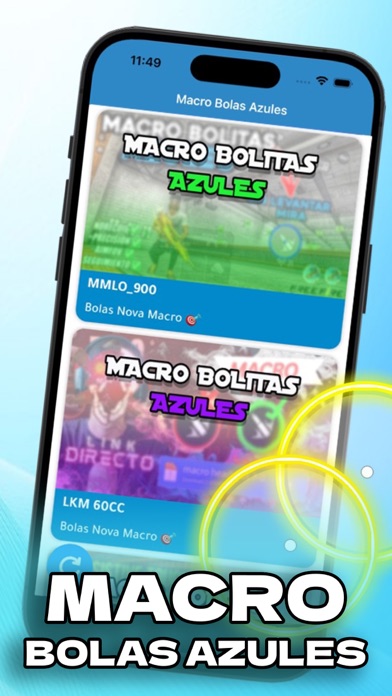 Macro Bolas Azules Screenshot