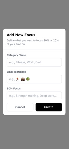 80/20 Tracker screenshot