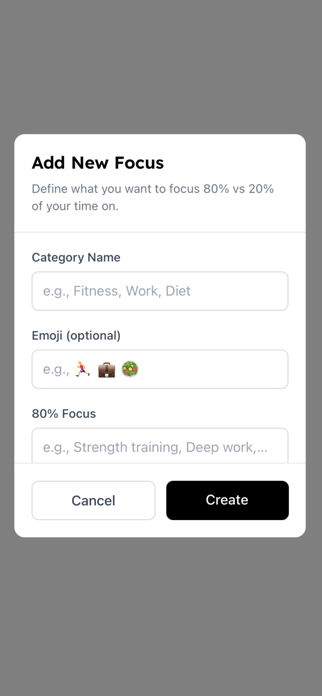 80/20 Tracker Screenshot 2 of 3