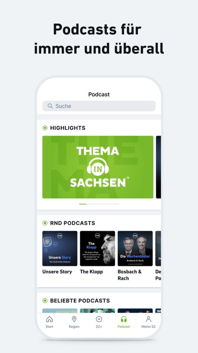 SZ - Nachrichten und Podcast Screenshot