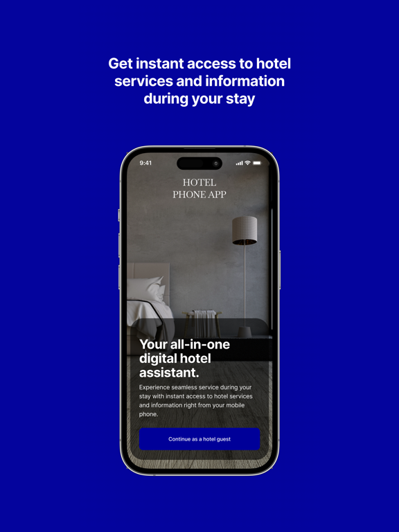 Hotel Phone App. iPad screenshot 1 - Travel app