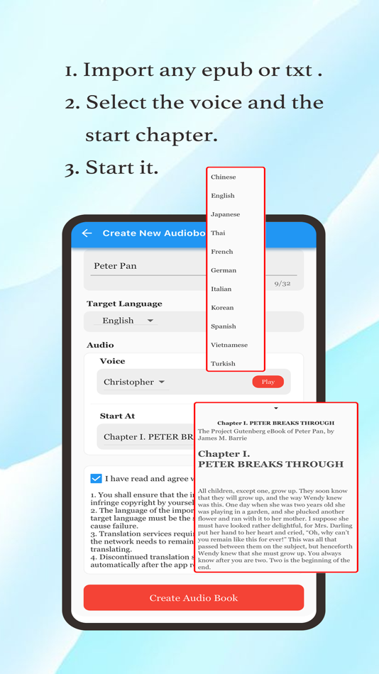 #1. AudioBook Maker and Player (iOS) 由: Zhifu Du