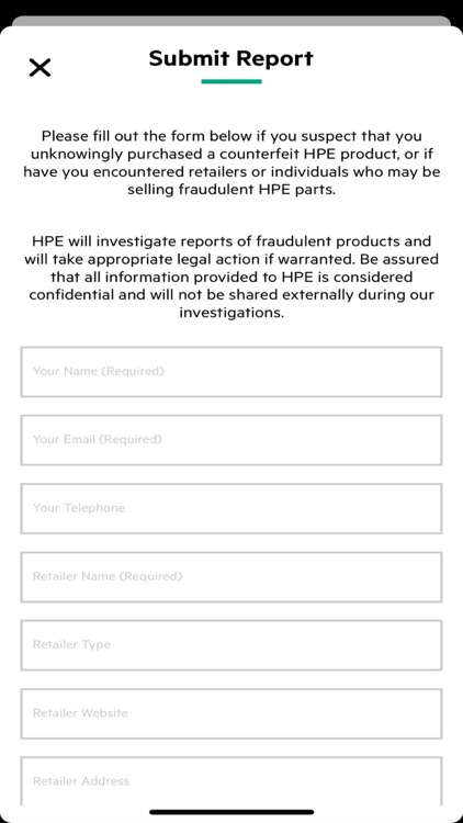 HPE Parts Validation