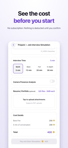 Captura 2 de inif - AI Interview Coach